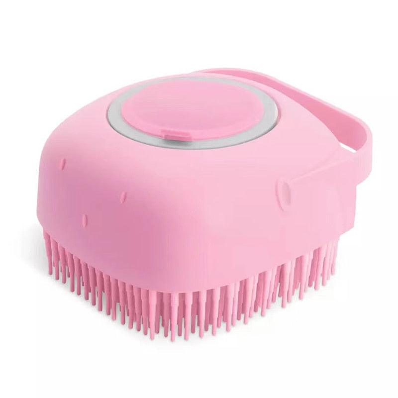 2-in-1 Pet Bath & Massage Brush – Silicone Grooming Tool