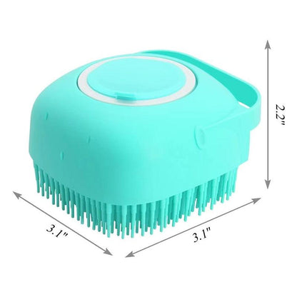 2-in-1 Pet Bath & Massage Brush – Silicone Grooming Tool