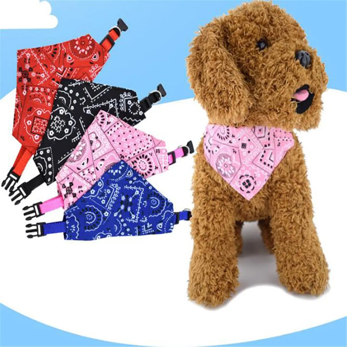 Adjustable Pet Bandana Scarf – Stylish & Comfortable