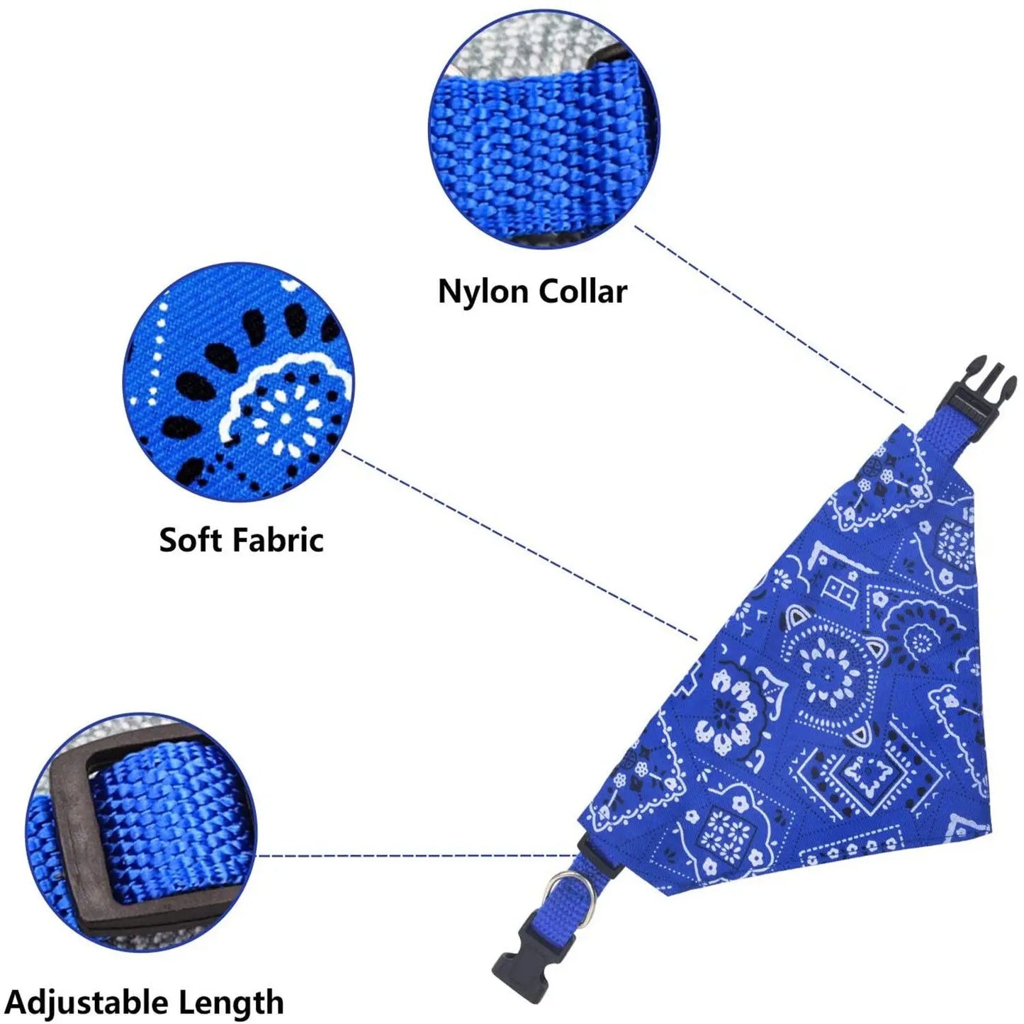 Adjustable Pet Bandana Scarf – Stylish & Comfortable