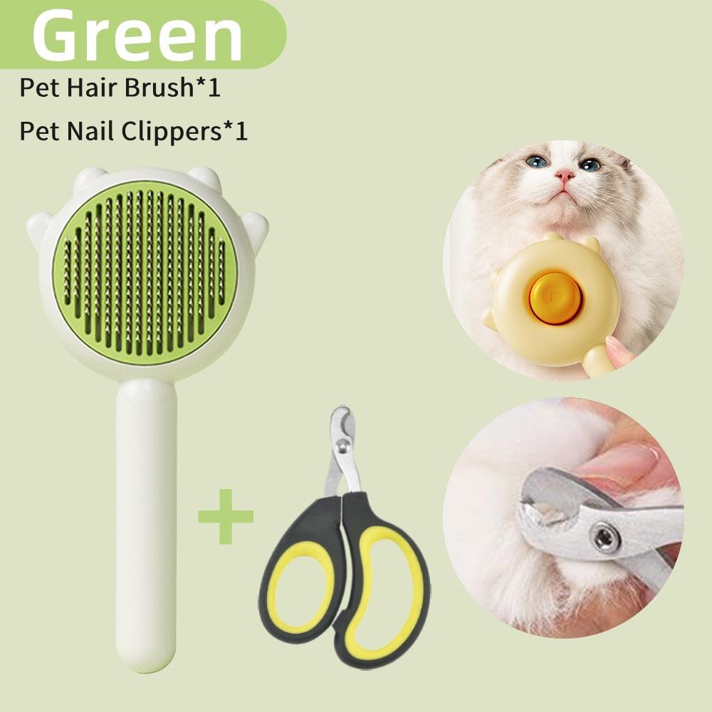 Cat & Dog Grooming Comb – Hair Removal & Massage Brush