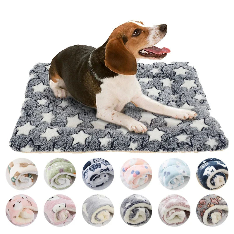 Flannel Pet Sleeping Mat & Dog Bed for Crates