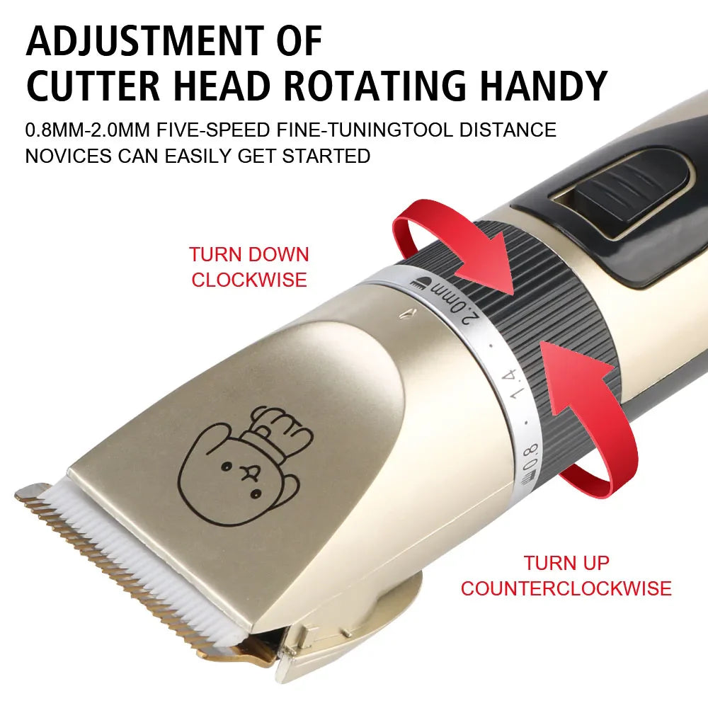 Pet Hair Clipper Grooming Trimmer Set – Professional Cordless Clippers