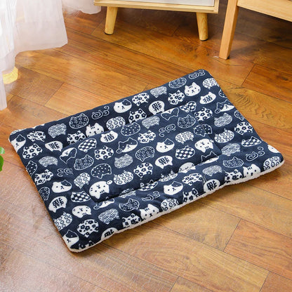 Flannel Pet Sleeping Mat & Dog Bed for Crates