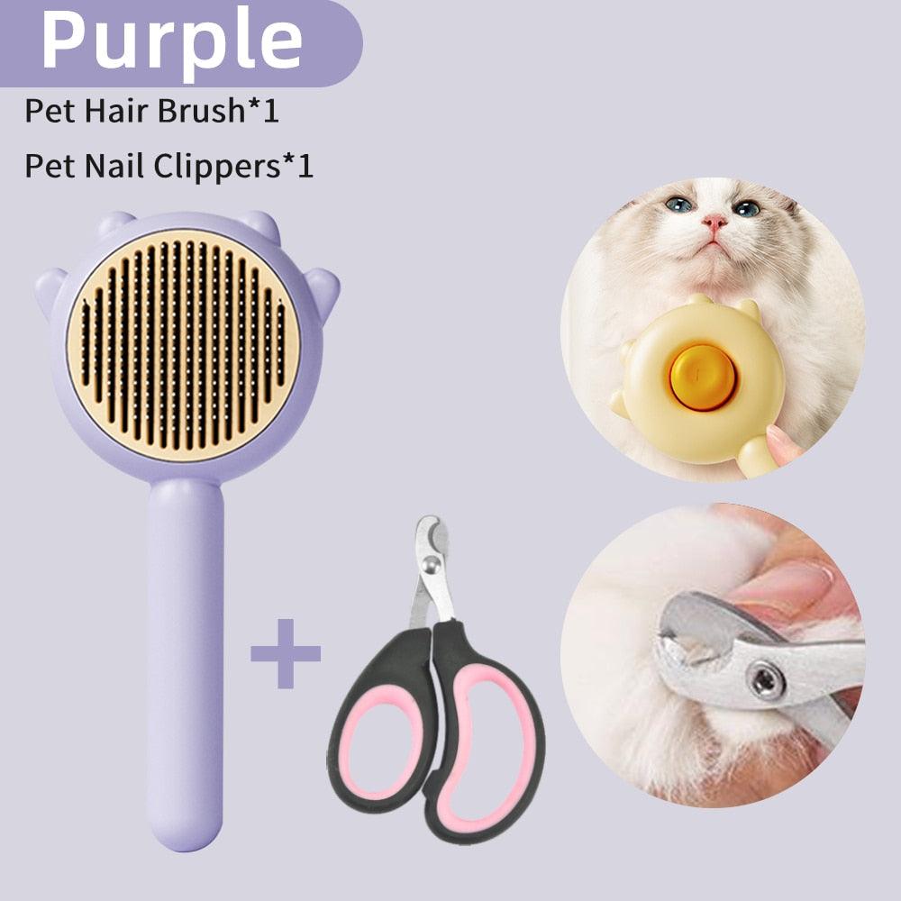 Cat & Dog Grooming Comb – Hair Removal & Massage Brush