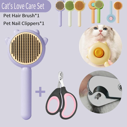 Cat & Dog Grooming Comb – Hair Removal & Massage Brush