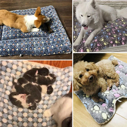 Flannel Pet Sleeping Mat & Dog Bed for Crates