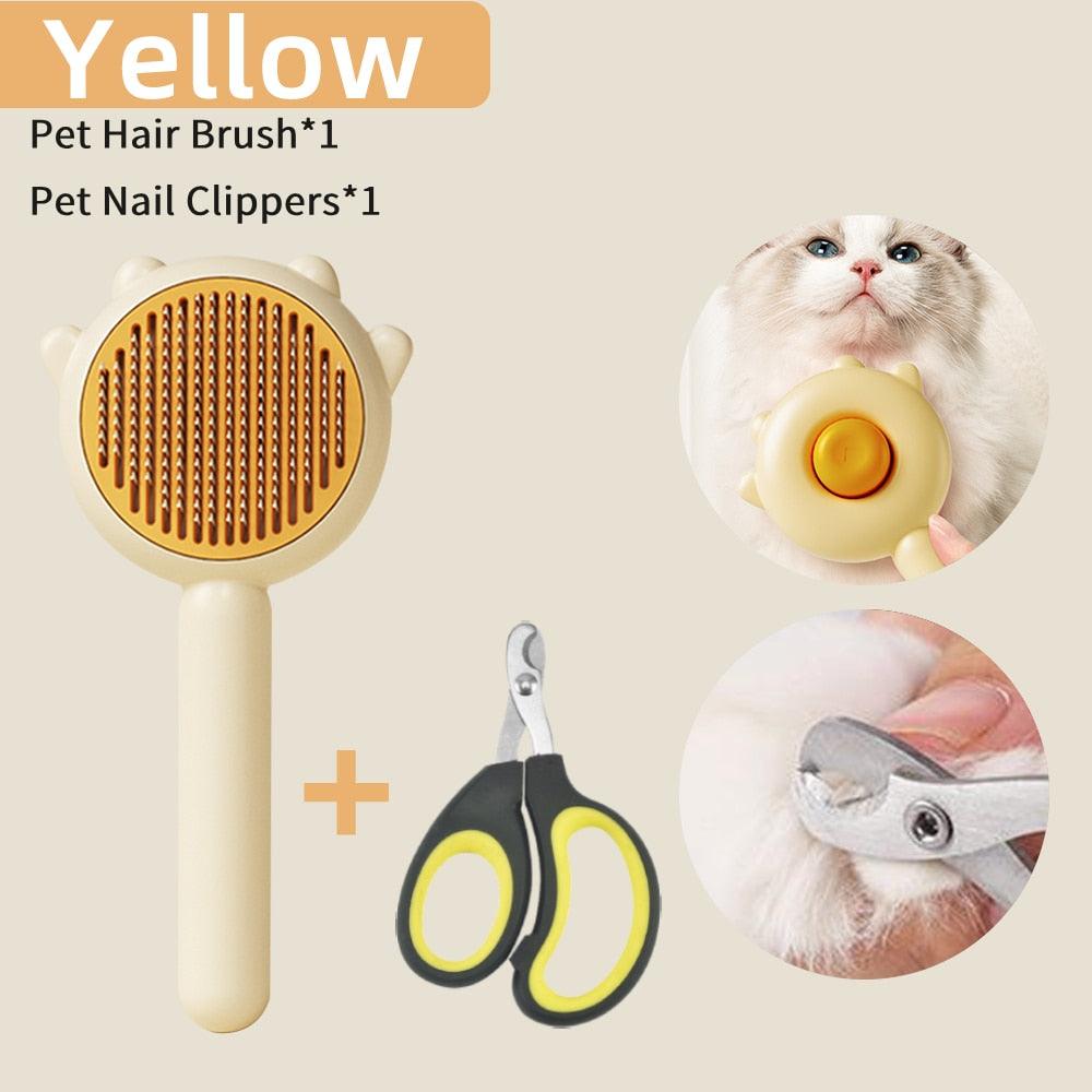 Cat & Dog Grooming Comb – Hair Removal & Massage Brush