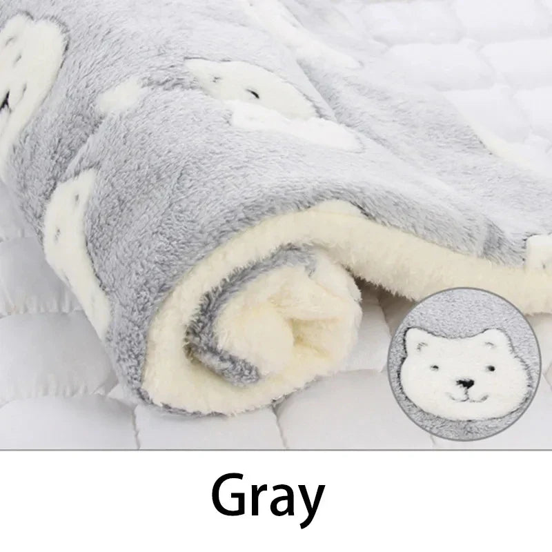Flannel Pet Sleeping Mat & Dog Bed for Crates