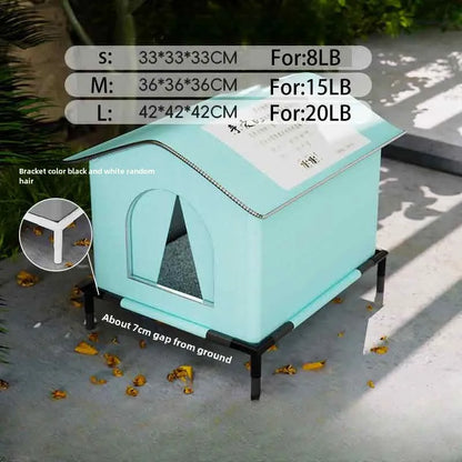 Waterproof Outdoor Pet House – Winter Warm Cat & Small Dog Cave Bed | Foldable, Washable, Cozy Shelter