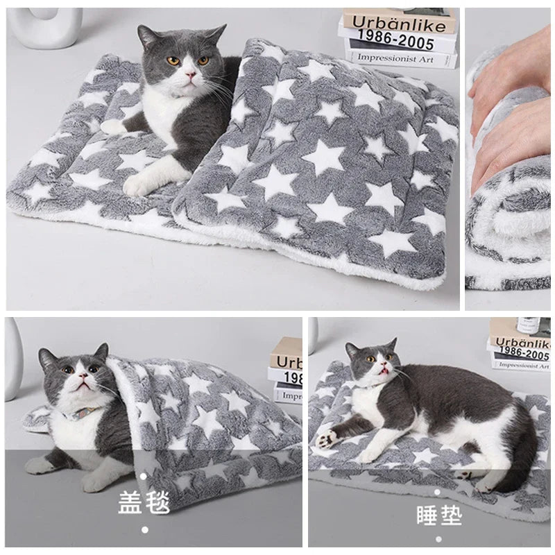 Flannel Pet Sleeping Mat & Dog Bed for Crates