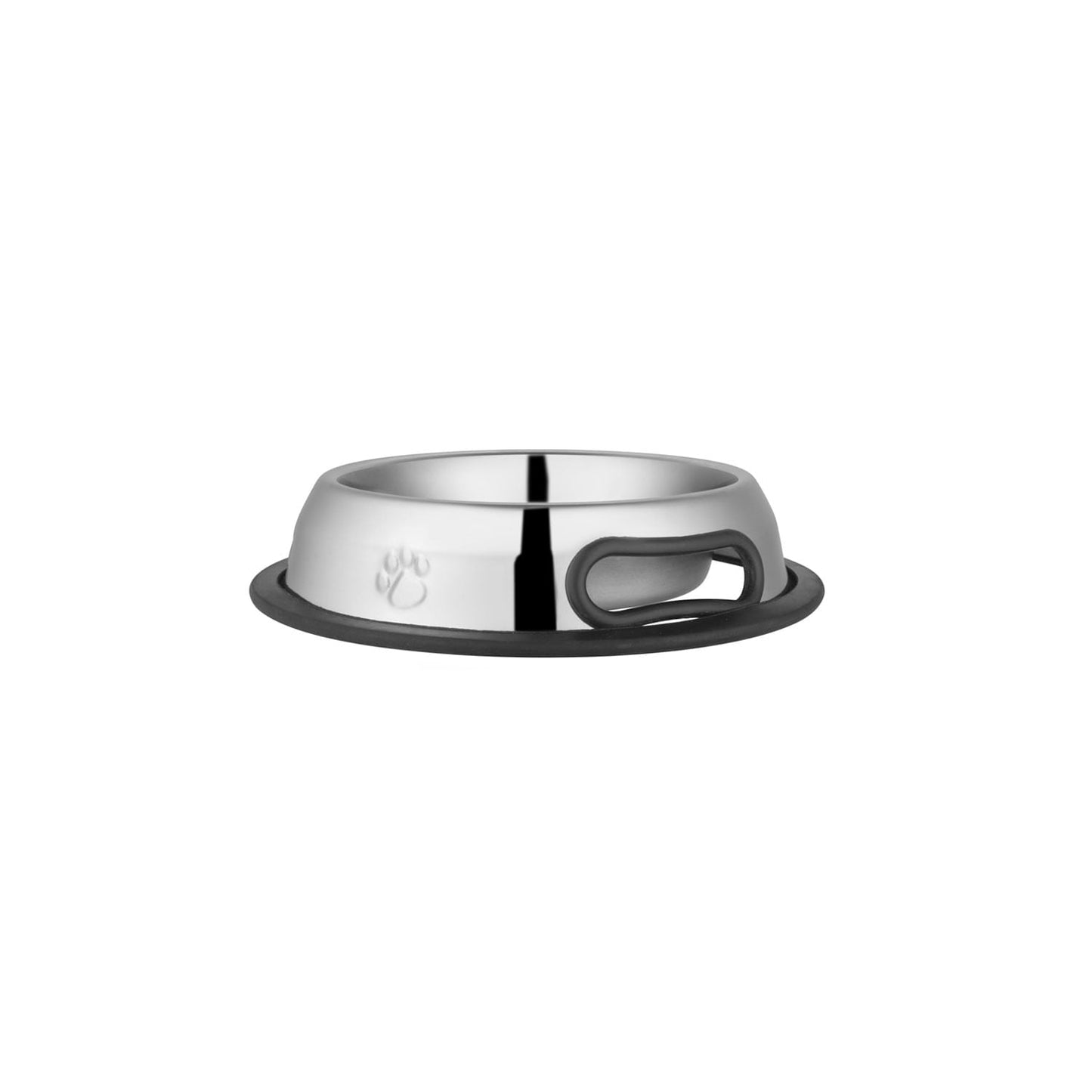 Stainless Steel No Tip Pet Bowl Anti Skid Rubber Base