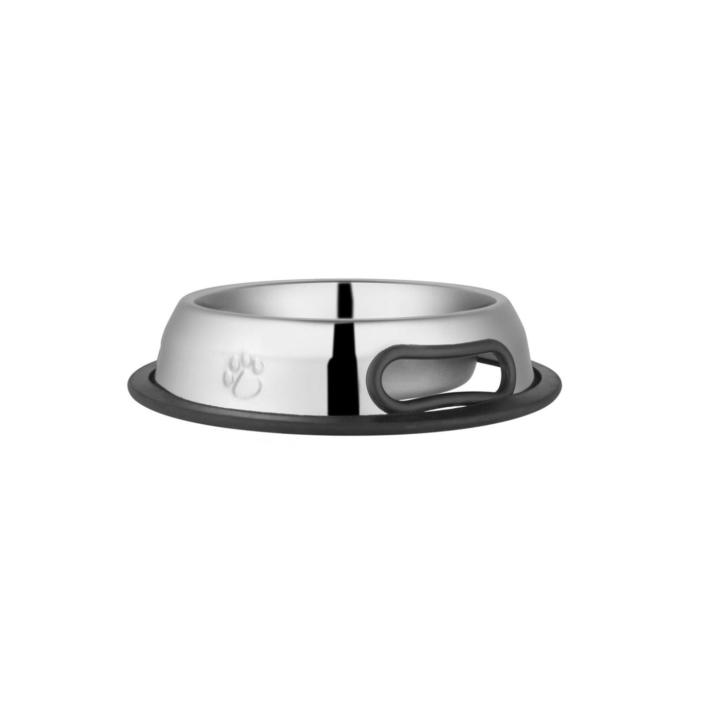 Stainless Steel No Tip Pet Bowl Anti Skid Rubber Base