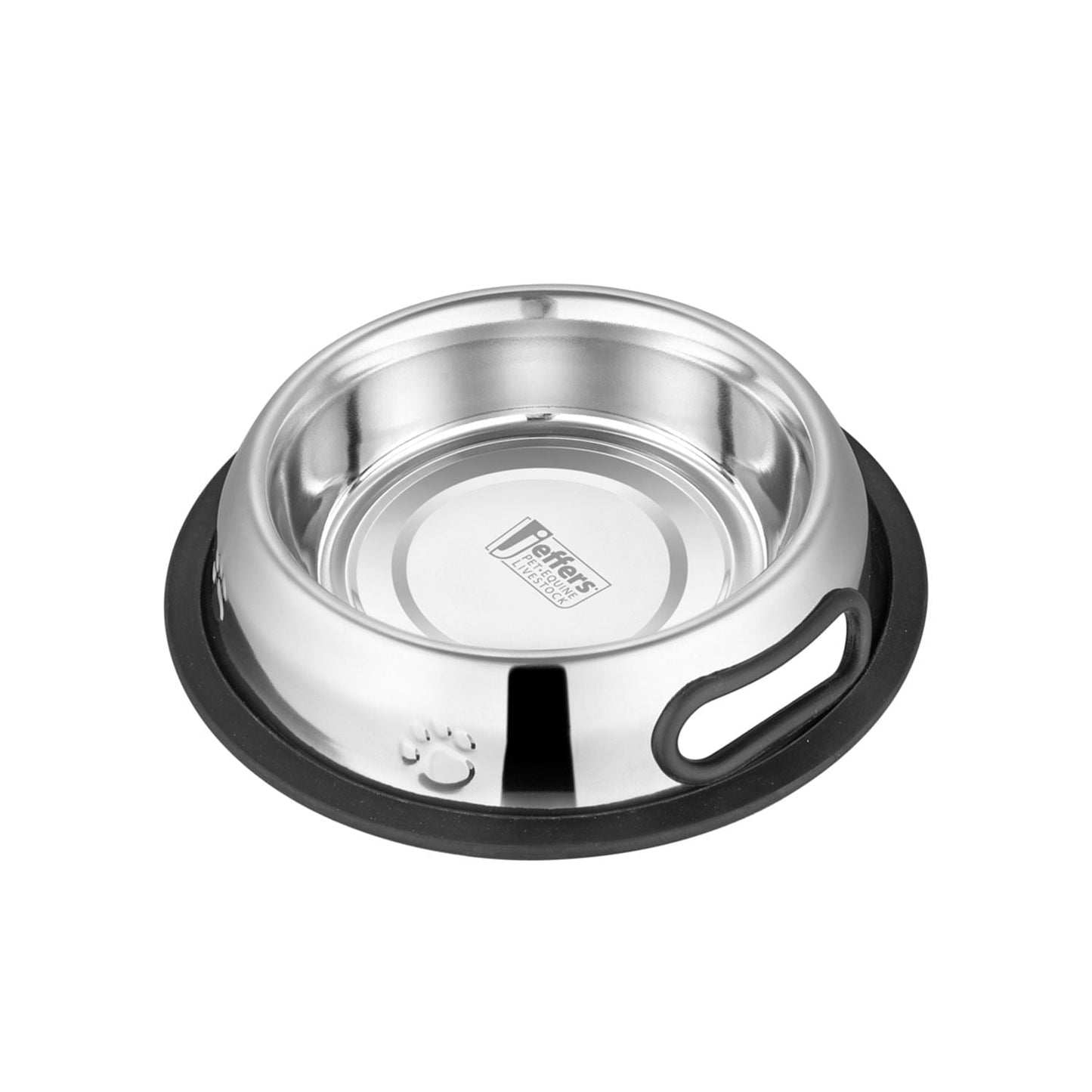 Stainless Steel No Tip Pet Bowl Anti Skid Rubber Base