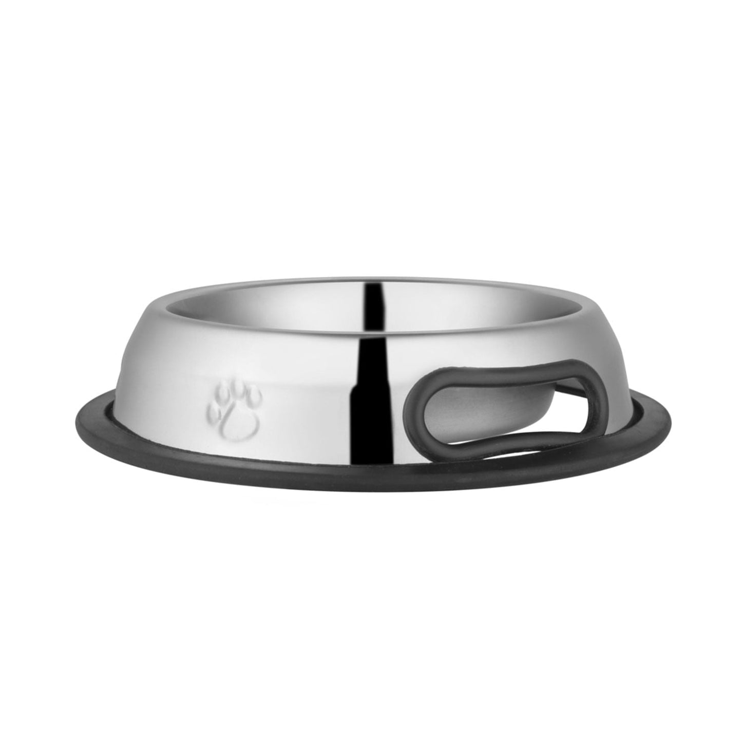 Stainless Steel No Tip Pet Bowl Anti Skid Rubber Base