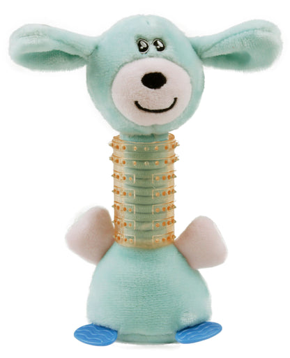 Totty-Chew Plush & Rubber Squeaky Pet Teething Toy