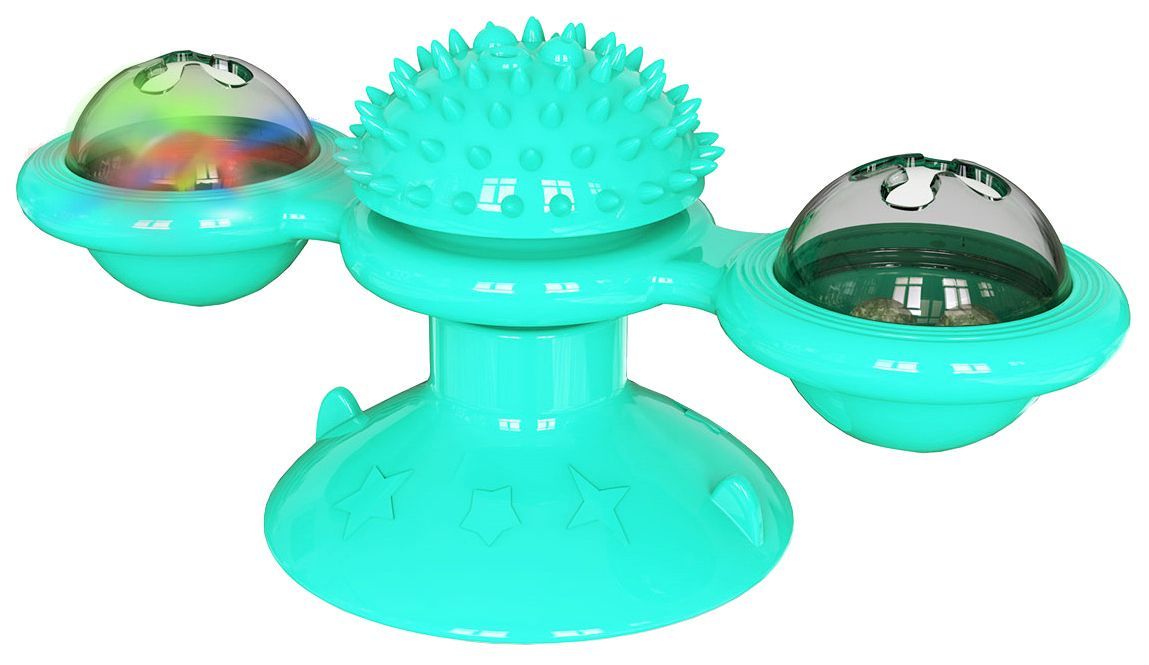 Windmill Spinning Cat Toy – Suction Cup Interactive Fun