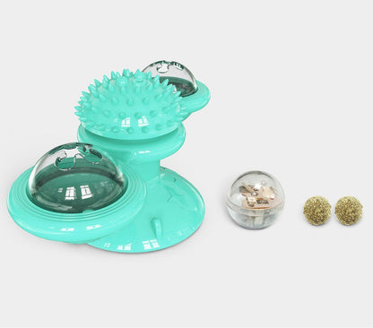 Windmill Spinning Cat Toy – Suction Cup Interactive Fun