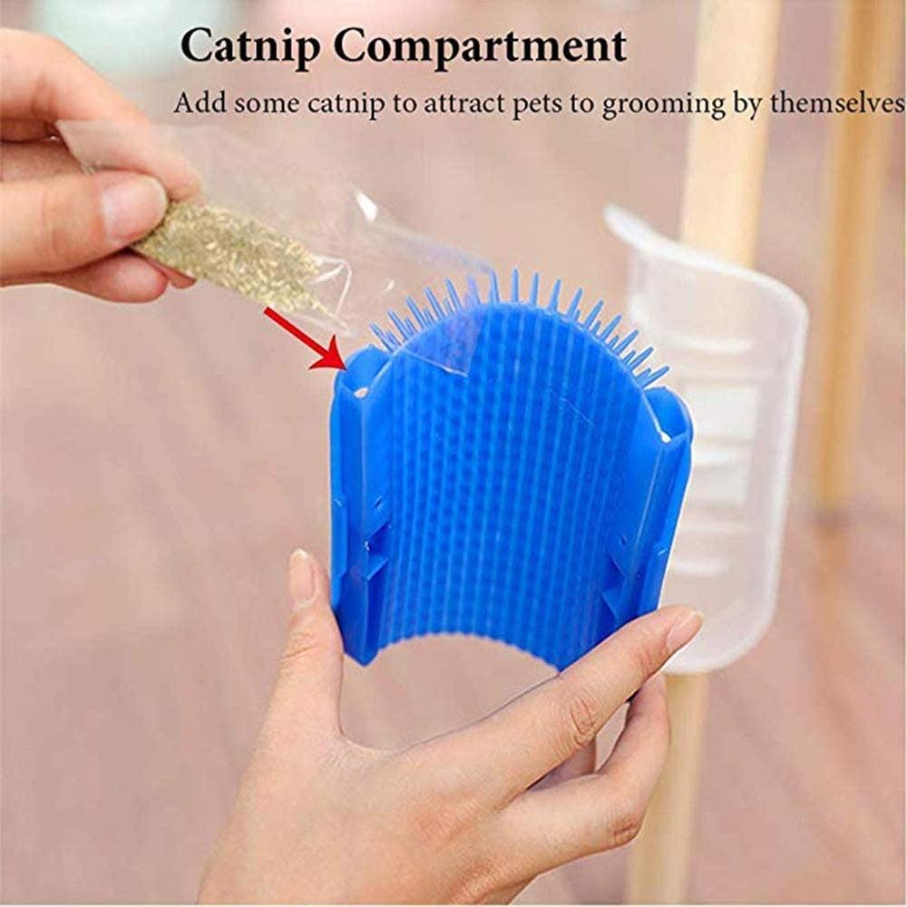 Self-Groomer Cat Brush – Interactive Massager & Toy