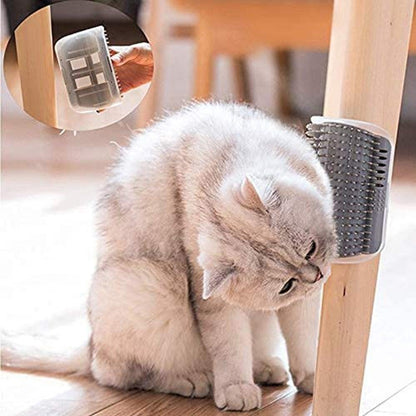 Self-Groomer Cat Brush – Interactive Massager & Toy
