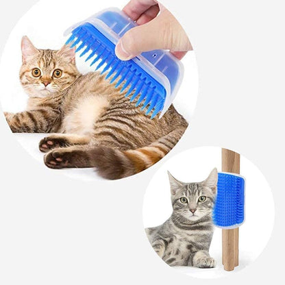 Self-Groomer Cat Brush – Interactive Massager & Toy