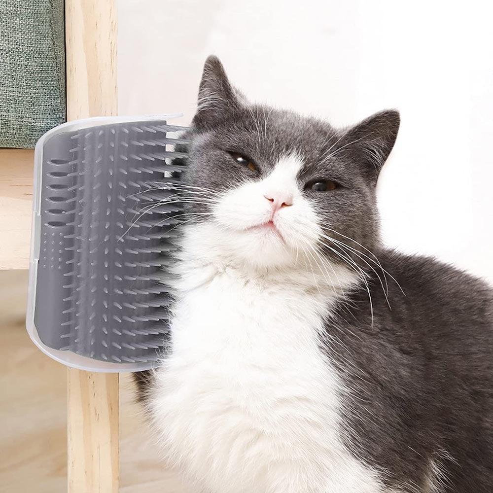 Self-Groomer Cat Brush – Interactive Massager & Toy