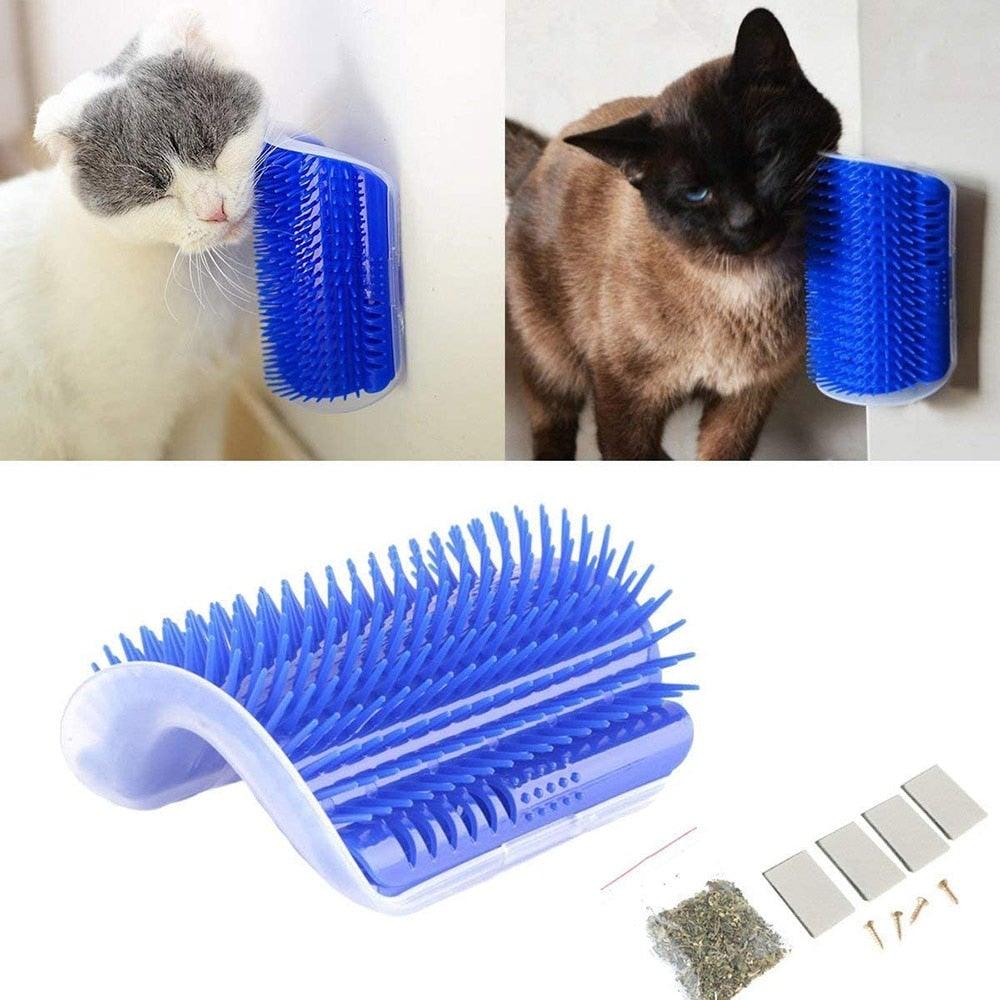 Self-Groomer Cat Brush – Interactive Massager & Toy