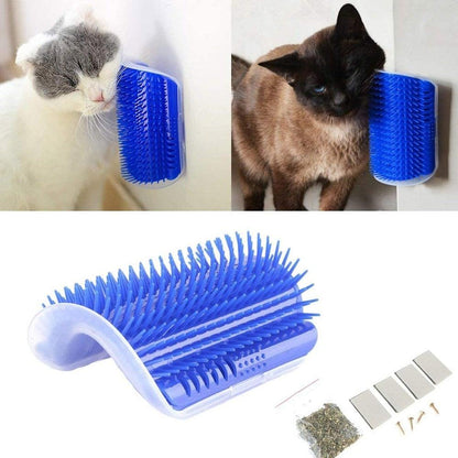 Self-Groomer Cat Brush – Interactive Massager & Toy